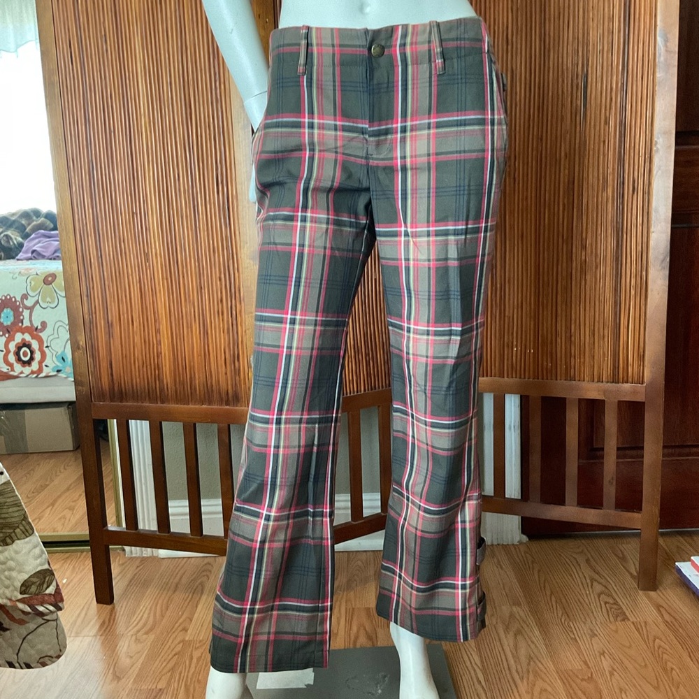 Gingham plaid Tommy Hilfiger flared trousers